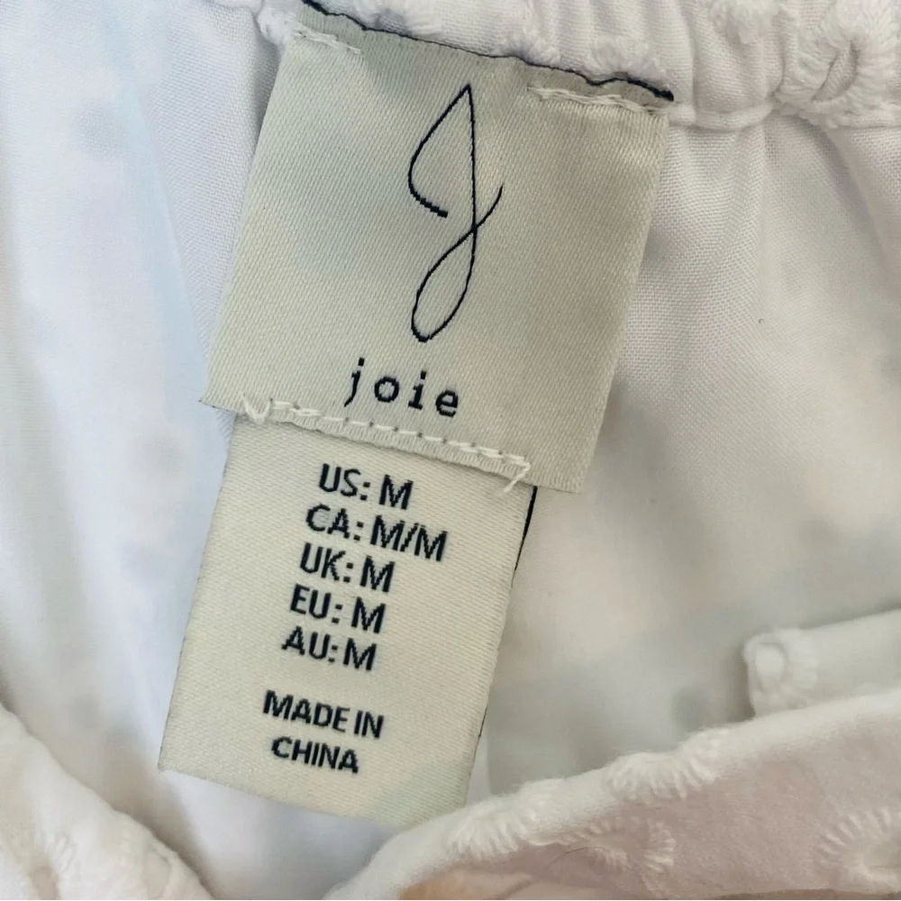 Elegant White Lined Eyelet Women's High Waisted Pants NWOT - Picture 2 of 8